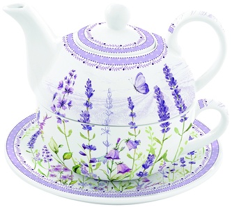 Porcelánová konvička s šálkem Lavender Field