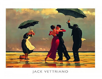 Umělecký tisk The Singing Butler (Zpívající lokaj), 1992, Jack Vettriano, 50 × 40 cm