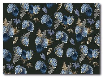 Plastové prostírání Blue Leaves