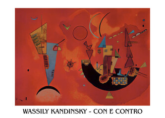 Umělecký tisk Pro a Proti, Wassily Kandinsky, 80 × 60 cm
