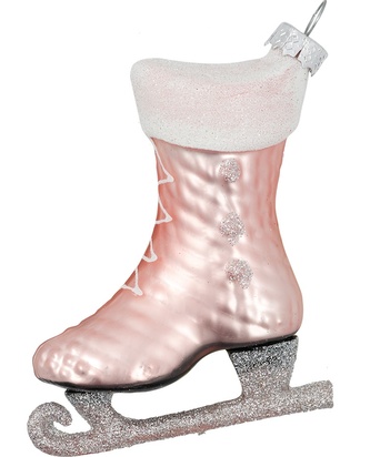 Vánoční ozdoba brusle růžová