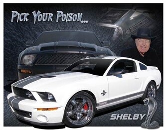 Plechová cedule Shelby Mustang - You Pick, 40 × 31.5 cm