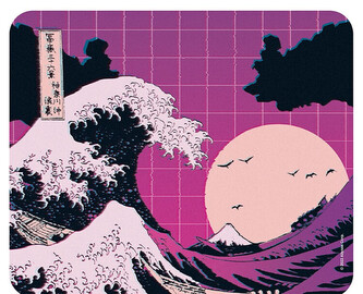 Podložka pod myš Podložka pod myš Hokusai - Great Wave Vapour