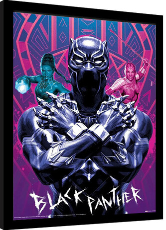 Obraz na zeď - Black Panther - Wakanda Forever, 34.3 × 44.5 cm