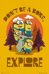 Plakát, Obraz - Minions - Don‘t Be Bore, Explore, 61 × 91.5 cm