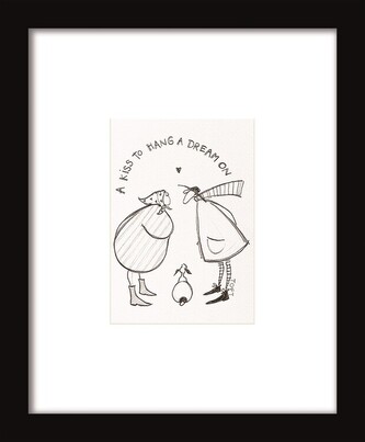 Obraz na zeď - Sam Toft - A Kiss to Hang a Dream On, 34.3 × 44.5 cm