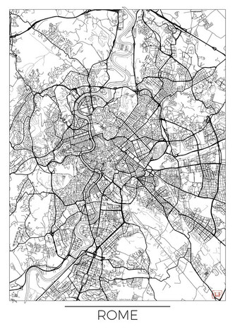 Mapa Rome, Hubert Roguski, 30 × 40 cm
