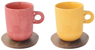 Porcelánové šálky a podšálky Take A Loop Design 2