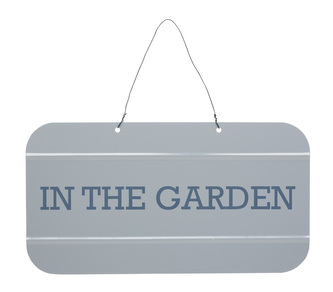 Plechová cedulka Living Nostalgia šedá