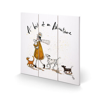 Dřevěný obraz Sam Toft - A Bit of an Adventure, 30 × 30 cm