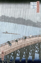 Obrazová reprodukce Sudden Shower over Shin-Ohashi Bridge and Atake (Ohashi Atake no Yudachi),, Ando or Utagawa Hiroshige, 26.7 × 40 cm