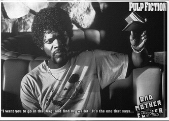 Obraz na plátně Pulp Fiction - Bad Mother F**ker, 2 - 50×40 cm