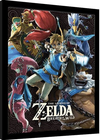 Obraz na zeď - The Legend Of Zelda: Breath Of The Wild - Divine Beasts Collage, 30 × 40 cm