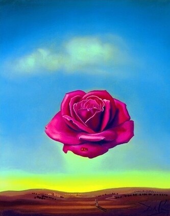 Umělecký tisk Salvador Dali - Medative Rose, Salvador Dalí, 50 × 70 cm