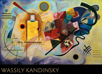 Umělecký tisk Žlutá, červená, modrá, Wassily Kandinsky, 120 × 87 cm