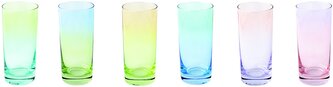 Sada šesti duhových skleniček Rainbow velkých