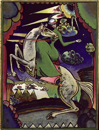 Obrazová reprodukce Amazonka in the Mountains (1918), Wassily Kandinsky, 30 × 40 cm