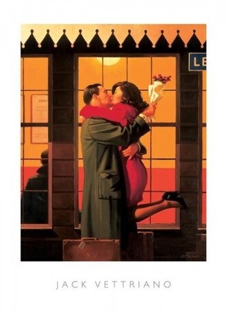 Umělecký tisk Back Where You Belong, 1996, Jack Vettriano, 40 × 50 cm