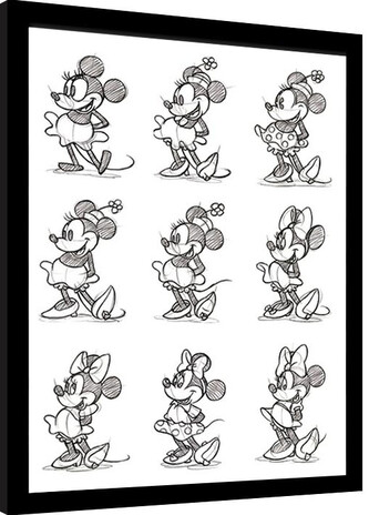Obraz na zeď - Minnie Mouse - Sketched - Multi, 34.3 × 44.5 cm
