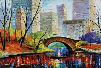 Plakát, Obraz - Leonid Afremov - Central Park New York, 91.5 × 61 cm