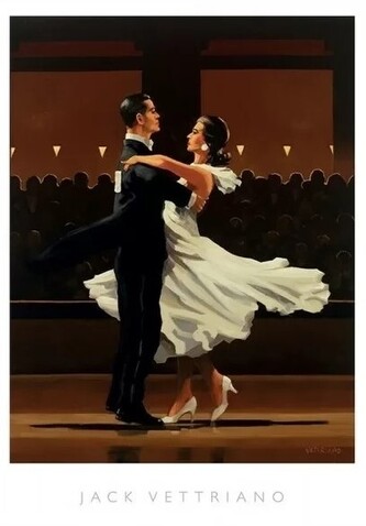 Umělecký tisk Jack Vettriano - Take This Waltz, 50 × 70 cm