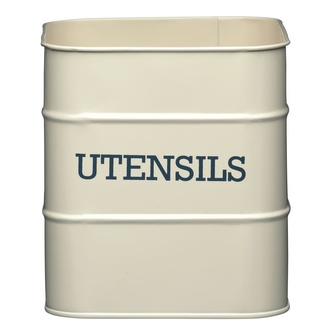 Plechová dóza Living Nostalgia na kuchyňské náčiní krémová