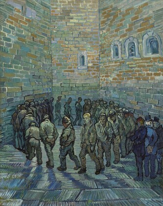 Obrazová reprodukce The Exercise Yard, or The Convict Prison, 1890, Vincent van Gogh, 30 × 40 cm