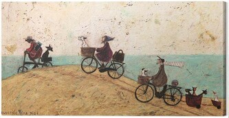 Obraz na plátně Sam Toft - Electric Bike Ride, 2 cm - 100×50 cm