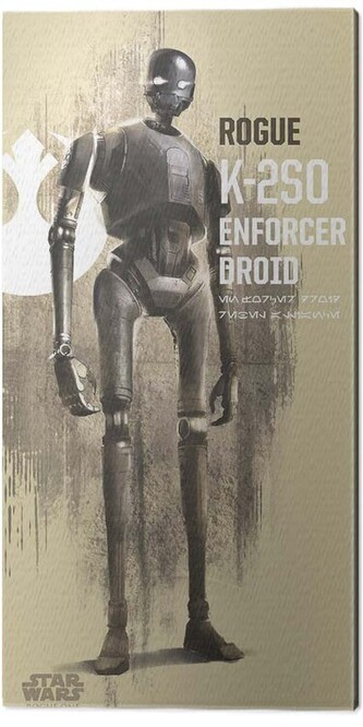 Obraz na plátně Star Wars: Rogue One - K-2SO Enfrocer Droid, 2 - 50×100 cm