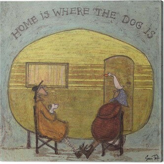 Obraz na plátně Sam Toft - Home is Where the Dog is, 2 cm - 40×40 cm