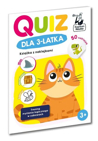 Quiz dla 3-latka Książka z naklejkami Kapitan Nauka Quiz dla 3-latka Książka z naklejkami Kapitan Nauka