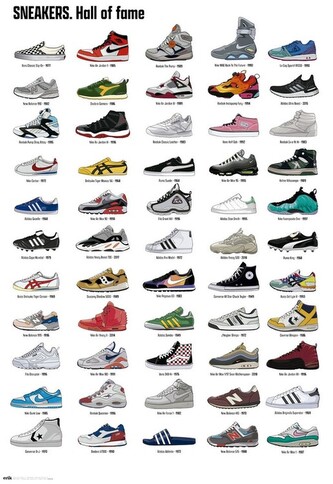 Plakát, Obraz - Sneakers - Hall of Fame, 61 × 91.5 cm
