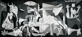 Umělecký tisk Guernica, Pablo Picasso, 140 × 70 cm