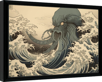 Obraz na zeď - Wave Collection - Cthulhu Wave, 44.5 × 34.3 cm
