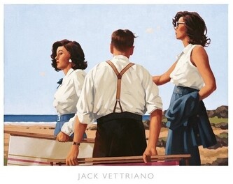 Umělecký tisk Jack Vettriano - Young Hearts, 50 × 46 cm