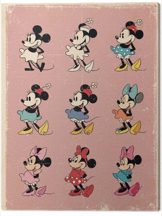 Obraz na plátně Minnie Mouse - Evolution, 2 - 80×60 cm