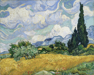 Obrazová reprodukce Wheatfield with Cypresses, 1889, Vincent van Gogh, 40 × 30 cm