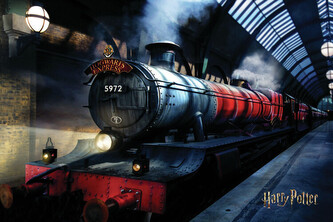 Umělecký tisk Harry Potter - Bradavický expres, 40 × 26.7 cm