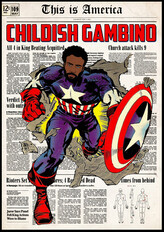 Plakát, Obraz - Ads Libitum - Dangerous Gambino, 40 × 60 cm