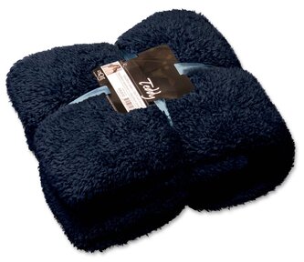 Heboučká deka Teddy tmavě modrá