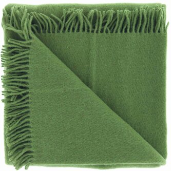 Vlněný pléd s třásněmi Yorick ve světlé zelené