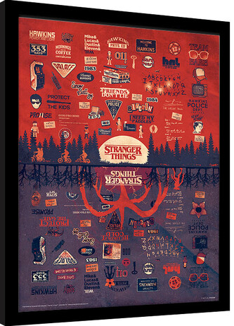 Obraz na zeď - Stranger Things - The Upside Down, 34.3 × 44.5 cm