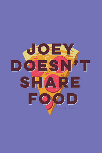 Umělecký tisk Přátelé  - Joey doesn't share food, 26.7 × 40 cm