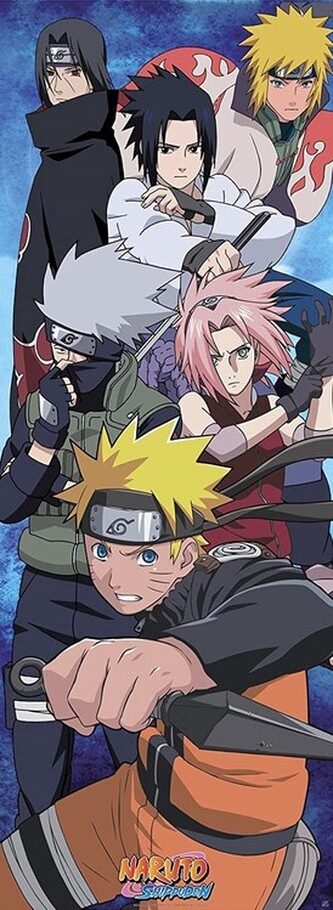 Plakát, Obraz - Naruto Shippuden - Group, 53 × 158 cm