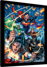 Obraz na zeď - DC Comics - Justice League Attack, 34.3 × 44.5 cm
