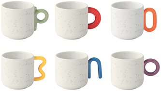 Sada šesti porcelánových hrnků Creative Coloured