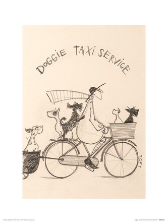 Umělecký tisk Sam Toft - Doggie Taxi Service, 30 × 40 cm