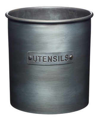 Kovová dóza na kuchyňské náčiní Industrial Kitchen šedý