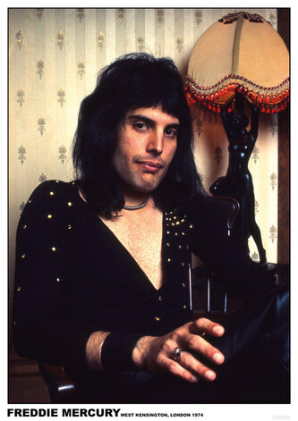 Plakát, Obraz - Freddie Mercury - London 1974, 59.4 × 84 cm