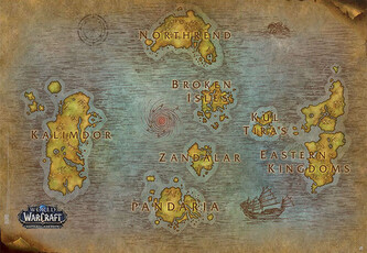 Plakát, Obraz - World Of Warcraft - Map, 91.5 × 61 cm Plakát, Obraz - World Of Warcraft - Map, 91.5 × 61 cm